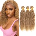 thumbnail image 1 of Hair Bundles LadrXadr Cabello humano rubio, rizado y rizado #27, 1 of 7