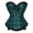 Dark Green, variant on Womens Halloween Gothic Style Shapewear Corset Bustier Lace Pattern Bow Detail Waist Cincher Ruffle Trim Outfit