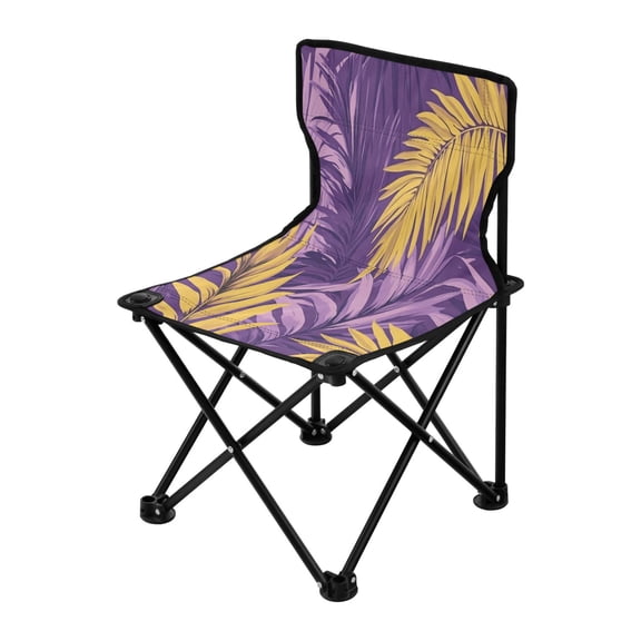 Outdoor Folding Chair 14.46x14.46x22.83 Inches, Camping Folding Chair Easy to Carry Ideal for Outdoor Picnics Camping Park Fishing Super Cool Purple Leaf