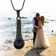 thumbnail image 6 of Cremation Jewelry Microphone Urn Pendant Necklace with Note Stainless Steel Headphone Keepsake Memorial Ash Jewelry(Black), 6 of 7