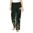 thumbnail image 2 of Picia Palm Leaves And Exotic Birds Womens Soft Woven Cotton Elastic Waistband Sleep Pajama Pant Lounge Sleep Pant With Pockets And Drawstring-X-Large, 2 of 9
