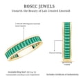 thumbnail image 6 of Rosec Jewels Lab Grown Emerald Eternity Band for Women - Baguette Eternity Band - AAAA Quality Certified - with Jewelry Box, 18K Yellow Gold, US 8.00, 6 of 7