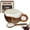 1pc Set, variant on Coconut Mug Cup with Spoon 8/15oz Ceramic Coconut Shell Coffee Cup Bowl with Comfortable Grip Cute Brown Handcrafted Novelty Water Drinking Drinkware for Tea Oatmeal Milk Hot Chocolate