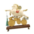 thumbnail image 1 of Estatua decorativa de caballo de resina, bonita colección de adornos, centro de mesa, Feng Shui Beige, 1 of 8