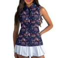 thumbnail image 3 of HUIACONG Women's Golf Shirt with Patriotic Eagle Flag Print, Polyester Fabric Athletic Shirt for Outdoor Golf and 4th of July Activities, 3 of 7