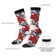 thumbnail image 4 of KLL Lilies Flowers Print Cool Socks Men's Women's Crew Socks Funny Crazy Novelty Stockings, 4 of 6