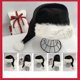 thumbnail image 2 of Sztxj 2 Pcs Black Santa Hat - Deluxe Black And White Christmas Hats Pack compatible Adults, 2 of 5