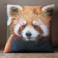 thumbnail image 2 of S4Sassy Decorative Red Panda Face Digital Print Pillow Case Square Cushion Covers -12 x 12 Inches, 2 of 4