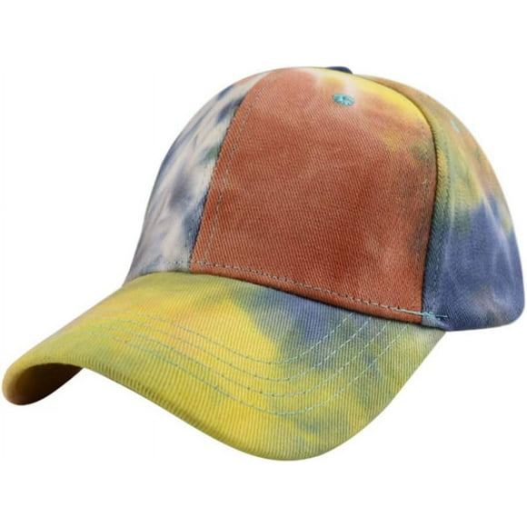 Kukuzhu Unisex Tie Dye Baseball Cap Hat Runner Cap Visor Bucket Hat Men Women