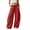 Red*, variant on RUTAYY Women's Pants Elastic Drawstring Waist Wide Leg Solid Color Side Pockets Casual Trousers Light Gray