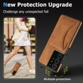 thumbnail image 3 of Leather Stand Case For Samsung Shockproof Card Slot Phone Cover, S21URed, 3 of 6