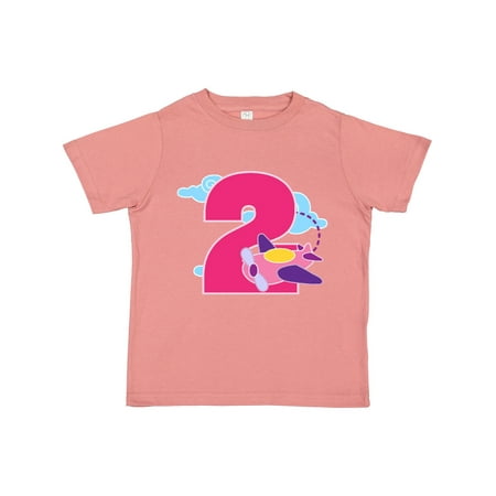 

Inktastic 2nd Birthday Airplane Girls Pilot 2 Year Old Gift Toddler Toddler Girl T-Shirt
