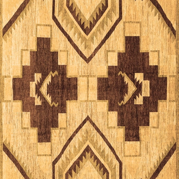 Ahgly Company Indoor Square Southwestern Brown Country Area Rugs, 3' Square