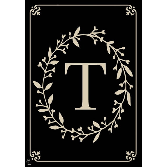 Briarwood Lane Everyday Garden Flag 12x18 For Outdoor Briarwood Lane Classic Monogram Letter T Garden Flag Flags For Outside