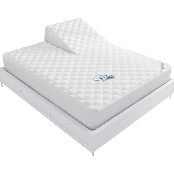 Waterproof Split Top Queen Mattress Pad Protector for Adjustable Bed (34" Split)