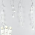 thumbnail image 3 of Novelty Lights Christmas LED Icicle Light Set, Warm White, Wide Angle 5MM, White Wire, 7.5' Long, 70 Light, 3 of 3