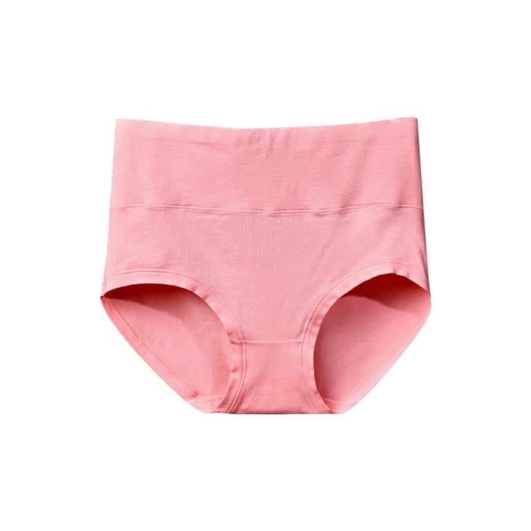 GeweYeeli Women Underwear High Waist Cotton Panties Girl Ladies Pregnant  Elastic Solid Color Briefs, Red, L