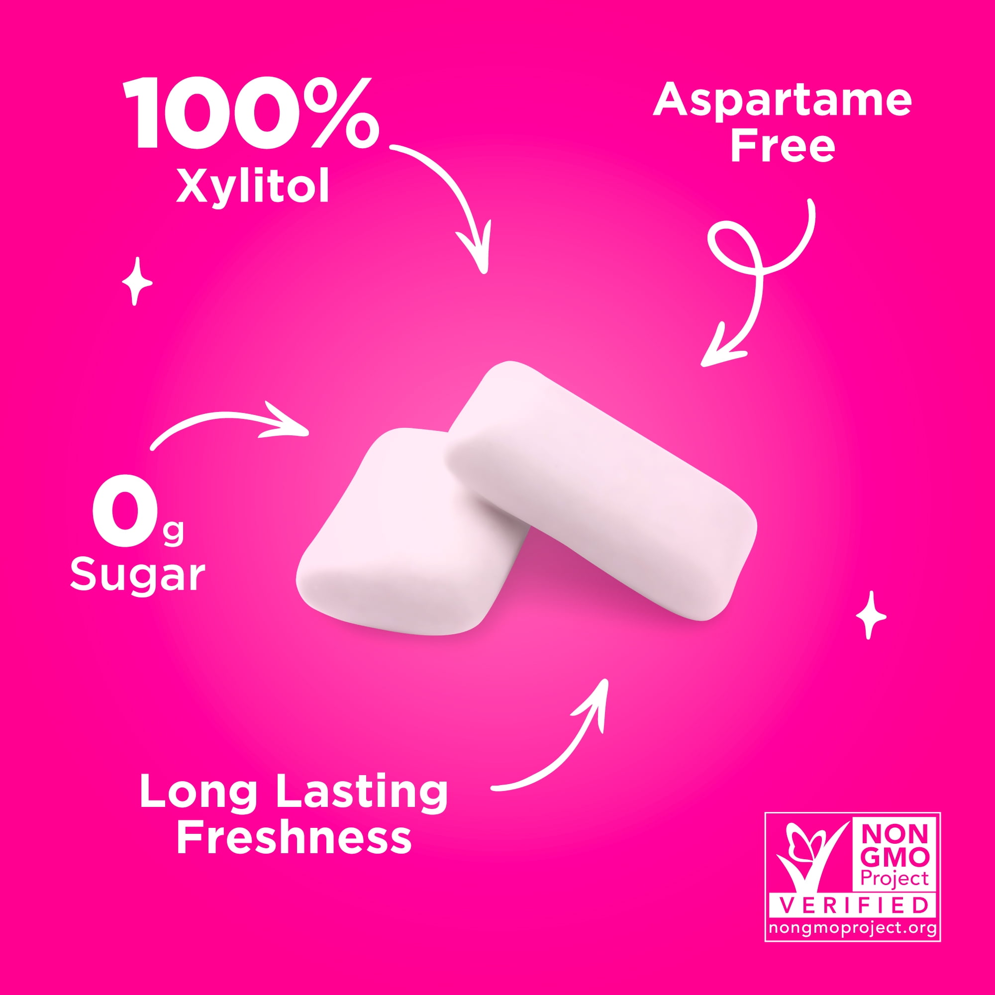 PUR Gum, Aspartame Free, Sugar Free & 100% Xylitol, Chewing Gum, Variety Pack,  9 Pieces, Pack of 8