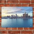 thumbnail image 4 of Room Decor Detroit Cityscape Painting Iron Wall Art Metal Tin Sign Wall Decor for Home, Bar, Garage Coffe Bar Outdoor Decor - Gifts for Friends 8x12 Inch, 4 of 7