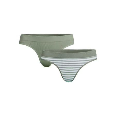 

No Boundaries Women s Seamless Thong Panties 2-Pack