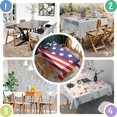 thumbnail image 4 of Blue Star Rectangle Tablecloth 60x84 Inch, Water Resistant Vinyl Washable Seasonal Table Cover for Independence Day Holiday Party Picnic Dinner Decor, 4 of 5