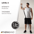 thumbnail image 2 of THERABAND CLX Resistance Band with Loops, 5-Foot Band, Black, Special Heavy, Non-Latex, Elastic Band for Exercise, Mobility & Rehab, Stretching, Home Workouts, Color-Coded for Easy Resistance Levels, 2 of 8