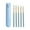 Blue, variant on 5 Piece Eye Shadow Makeup Brush Set for Blending and Precision Application