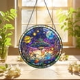 thumbnail image 2 of KuphiL10C UFO Stained Glass Window Hanging, Planet Suncatchers for Windows, Universe Sun Catchers with Metal Chain and Hook, Wall Art Home Decor, Birthday Gifts, 2 of 5