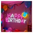 thumbnail image 2 of Letrero De Neón "HAPPY BIRTHDAY" Para Dormitorio, Sala De Estar, Fiesta, Tienda, Decoración De Pared, Regulable Por USB, 42.7x27cm, 2 of 6