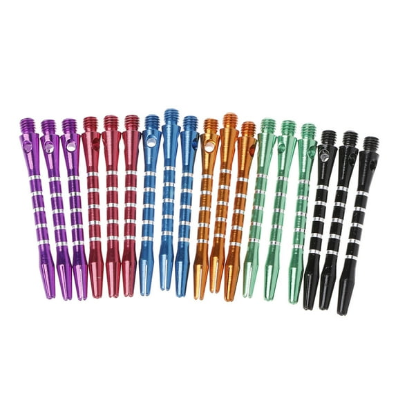 6 Sets/18 Pcs 53mm Aluminum Dart Shafts 6 Colors 2BA Thread Size Medium Length