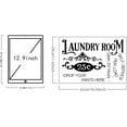 thumbnail image 2 of Self-Service Laundry Theme PVC Wall Sticker Open 24 Hours Drop You Pants Here Art Lettering Vinyl Wall Decal Vintage Pattern PVC Wall Art for Laundromat Decor 11"x16.5", 2 of 7