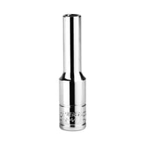 Capri Tools 1/2" Drive Shallow Impact Socket Set, Metric 10-27mm, 18-Piece, Manganese Phosphate Coated
