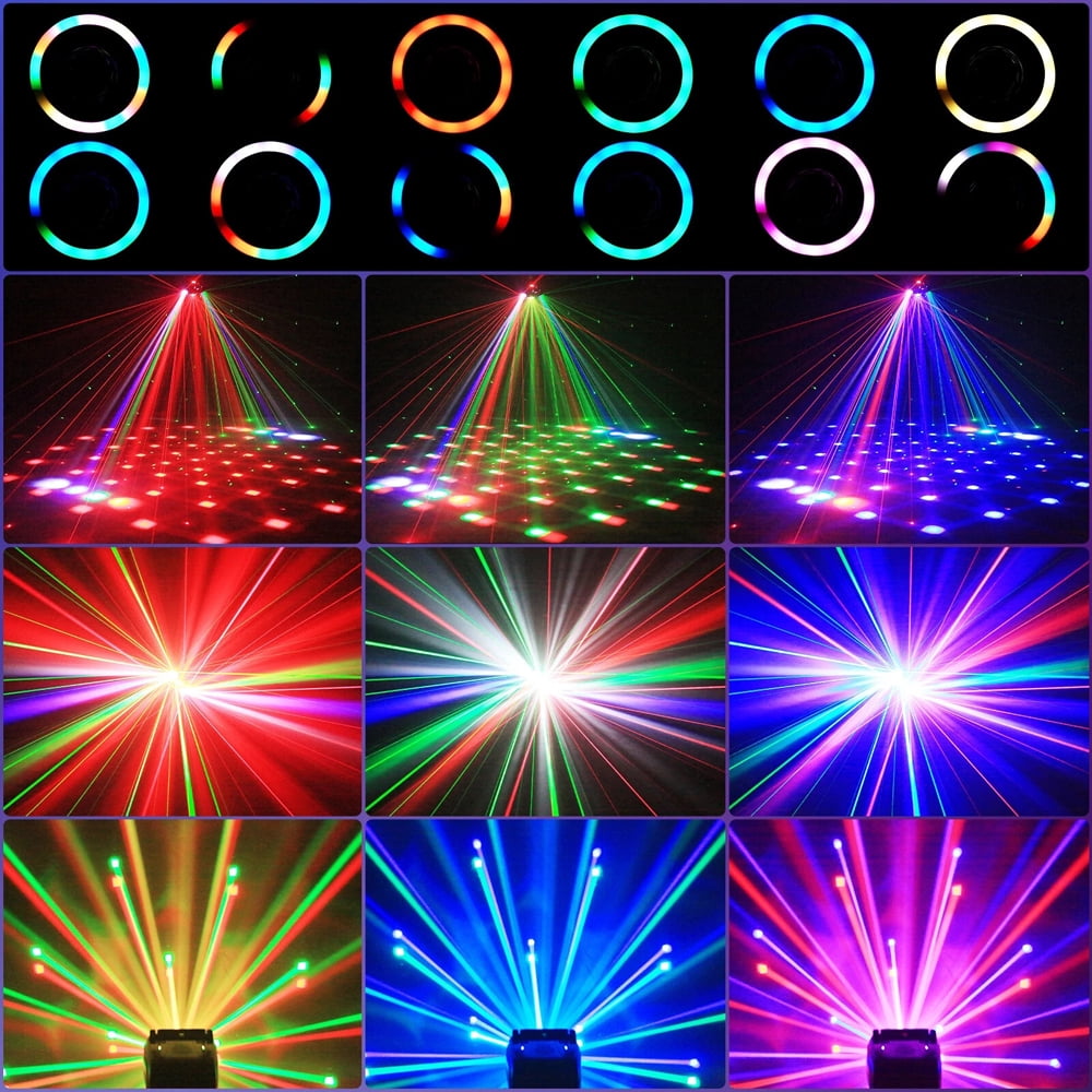 105W RGBW LED Moving Head Stage Light with Laser Beam Effect, DMX Control & Strobe for DJ Party, Event, Club & Stage Lighting