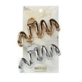 thumbnail image 3 of (4 pack) Tayshia by Scunci Squiggle Claw Clips, 2 Count, Silver and Gold, 3 of 12