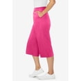 thumbnail image 4 of Woman Within Plus Size Petite Elastic-Waist Pull-On Knit Pocket Capri Pants, 4 of 6