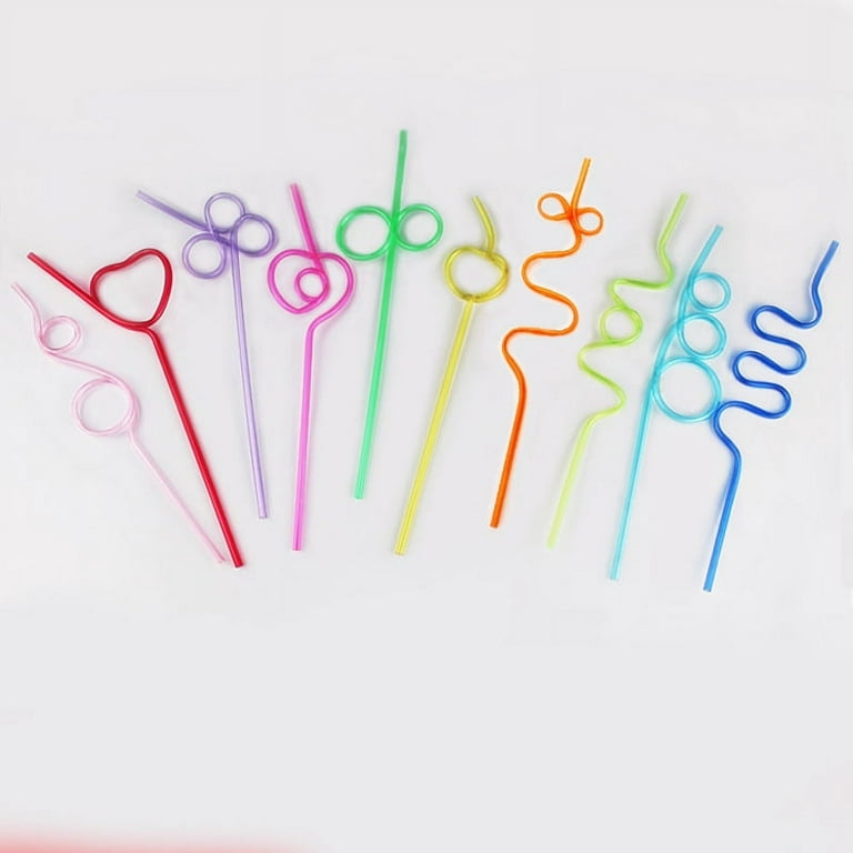Firlar 30 PCS Juice Drinking Straws, Creative Fruit Shape Straws, Reusable  Straws Cute Crazy Straws Rainbow Drinking Plastic Straws, Washable