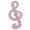 Pink, variant on Elegant Starry Stripes Music Note Hair Clip Resin Barrettes Fashion Accessories For Long Wear