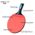 thumbnail image 4 of Huieson 2Pcs Upgraded Table Tennis Racket S300 7 Layer Pure Wood Ping Pong Paddle Bat with 3 Balls for Beginner Trainning 1 Long 1 Short, 4 of 6