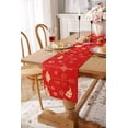 thumbnail image 3 of Nvzi Simple New Year Red Christmas Table Flag Bed End Flag Placemat Table Flag-SIZE G:11.8*118inch ,A, 3 of 5