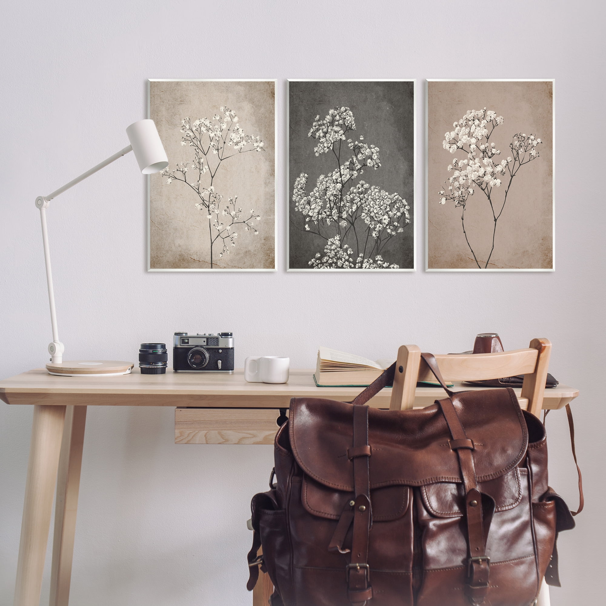 Stupell Industries Botanical Baby's Breath Herbs Botanical & Floral Painting Unframed Art Print Wall Art, 13 x 19, Set of 3