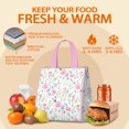 thumbnail image 5 of Pioneer Flower Floral Print Pattern Insulated Lunch Bag for Women & Adults,Large Portable Soft Cooler Lunch Bag,Thermal Food Storage Tote with Pearl Cotton,8.66L,8.75x5.75x9.5 Inch, 5 of 6