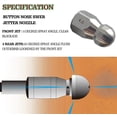 thumbnail image 4 of Sewer Jetter Kit for Pressure Washer, 100 FT 1/4 Inch NPT Drain Cleaning Hose, Orifice 4.0 Button Nose and Rotating Sewer Jetting Nozzle, 4000 PSI, 4 of 10