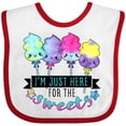 thumbnail image 3 of Inktastic I'm Just Here for the Sweets with Spun Sugar Candy Boys or Girls Baby Bib, 3 of 4