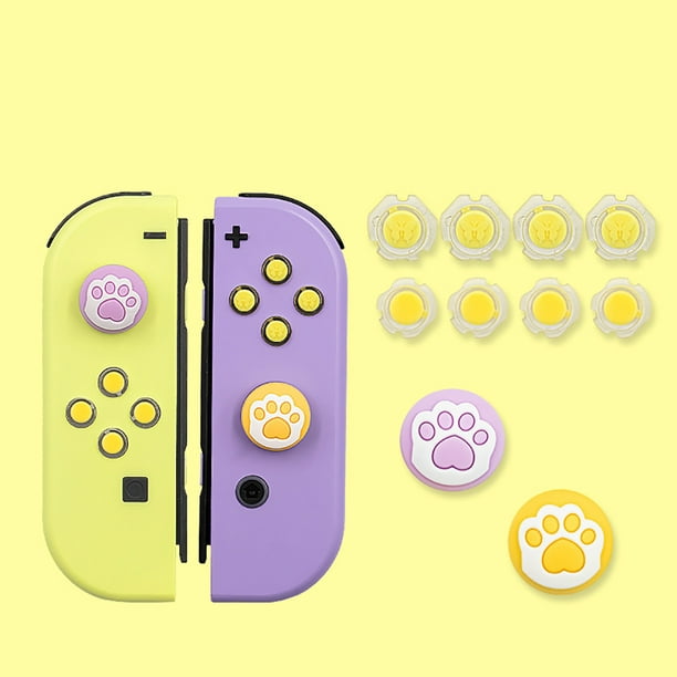 Key Sticker Button Joystick Thumb Stick Grip Cap Protective Cover For  Nintendo Switch Joy-con Controller Colorful Skin Case - Walmart.com