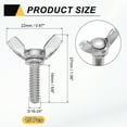 thumbnail image 2 of Uxcell 15 Pack 3/16-24" x 5/8" Wing Butterfly Screw Bolts, 304 Stainless Steel Machine Fastener, Thumb Hand Screws for Electronic Equipment, Silver Tone, 2 of 6
