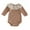 Khaki, variant on Ruyang Baby Girls Bodysuit Soft Cotton Romper Long Sleeve Rompers New Born Baby One-Pieces Toddler Summer Clothes