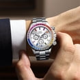 thumbnail image 2 of GUANQIN Vintage Diamond Dial Japanese Automatic Self-Winding Mechanical Men Wrist Watch Business Stainless Steel Sapphire Crystal Waterproof Clock Luminous Week Month, 2 of 3