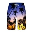 thumbnail image 3 of lcziwo Summer Fashion Men Shorts 2025 Vacation Shorts Board Surf Beach Shorts Elastic Waist Drawstring Shorts Casual Tropical Shorts with Pockets Purple,XXXL, 3 of 4