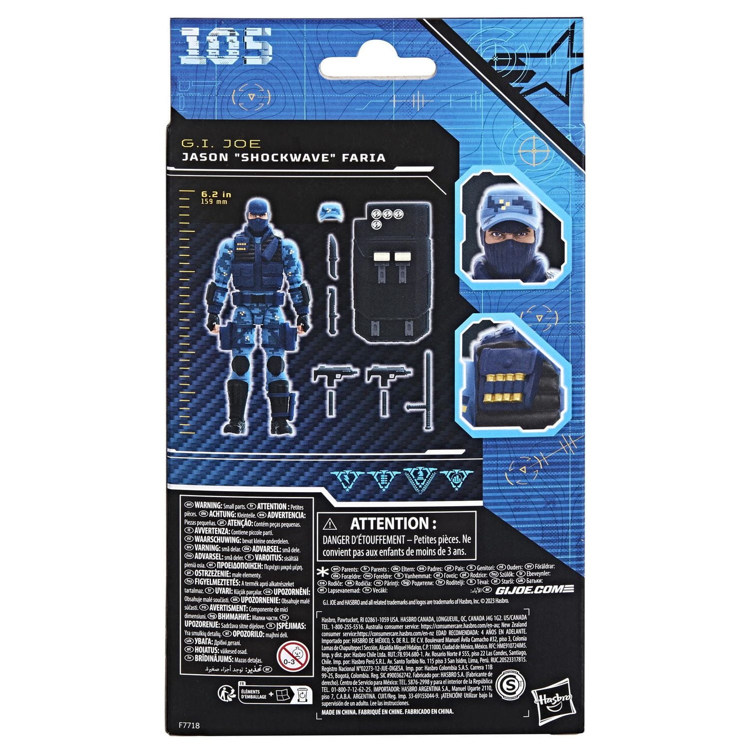 G.I. Joe Classified Series Jason "Shockwave" Faria, Collectible G.I. Joe Action Figure, 105, 6 inch Action Figures For Boys & Girls, With 9 Accessory Pieces