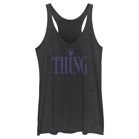 Women's Wednesday Thing Logo Racerback Tank Top Black Heather Small
